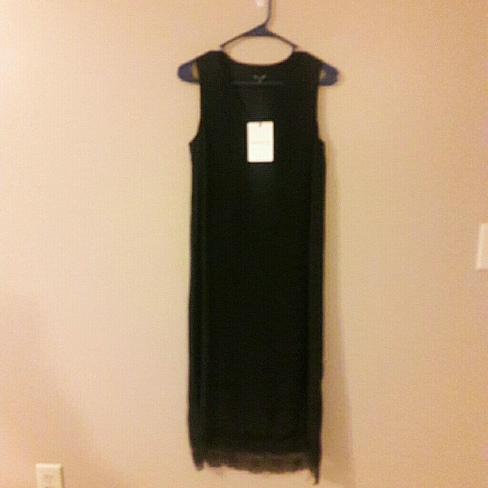 Black slip dress