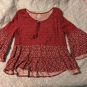 Mudd Dip Dye Bell Sleeve