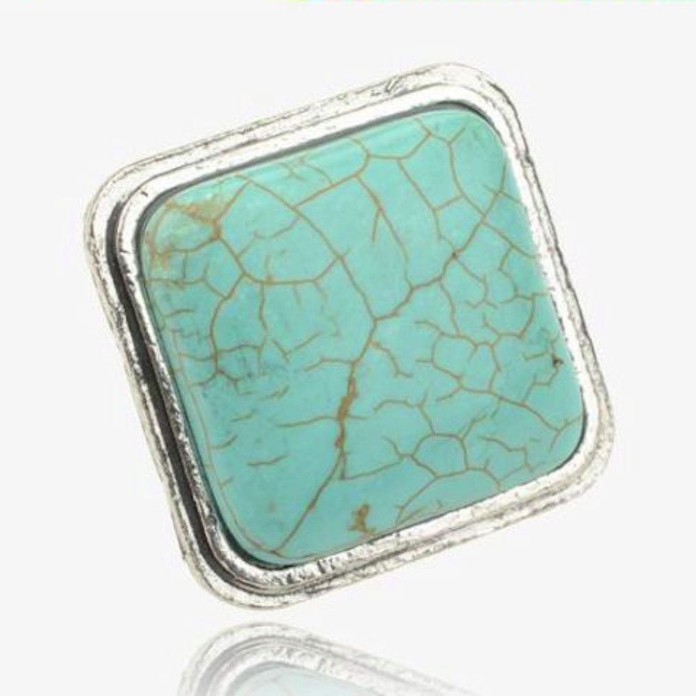 Large Square Turquoise Ring