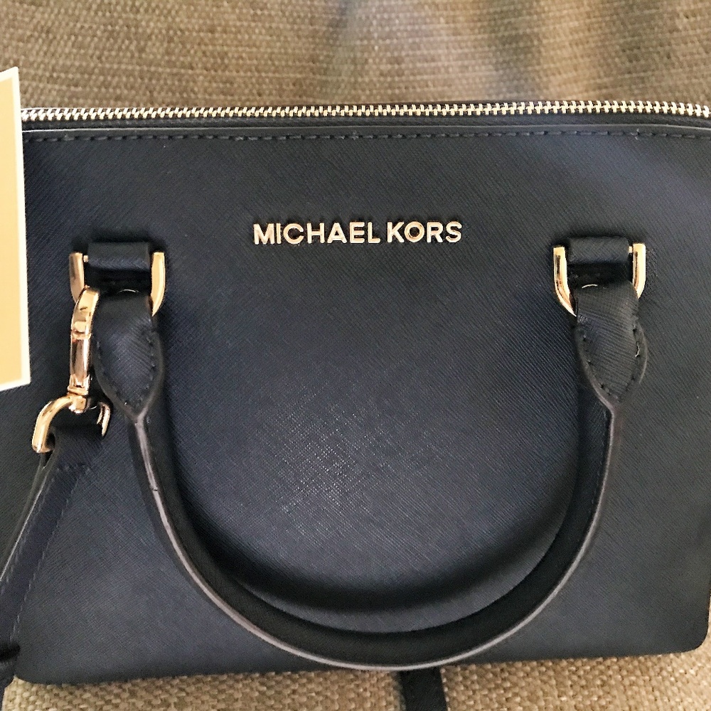 Michael Kors Navy Blue  Dome Handbag
