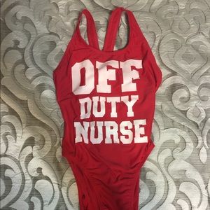 "OFF DUTY NURSE" Monokini Medium