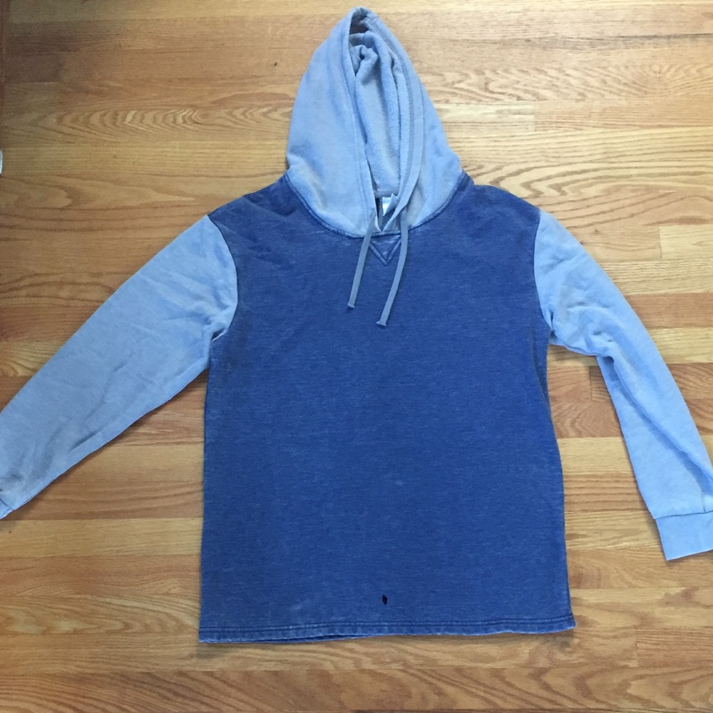 Denim color with gray sleeves hoodie