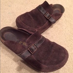 Birkenstock Eaton slip on clog - brown suede