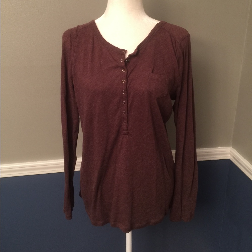 Brown long sleeve button up