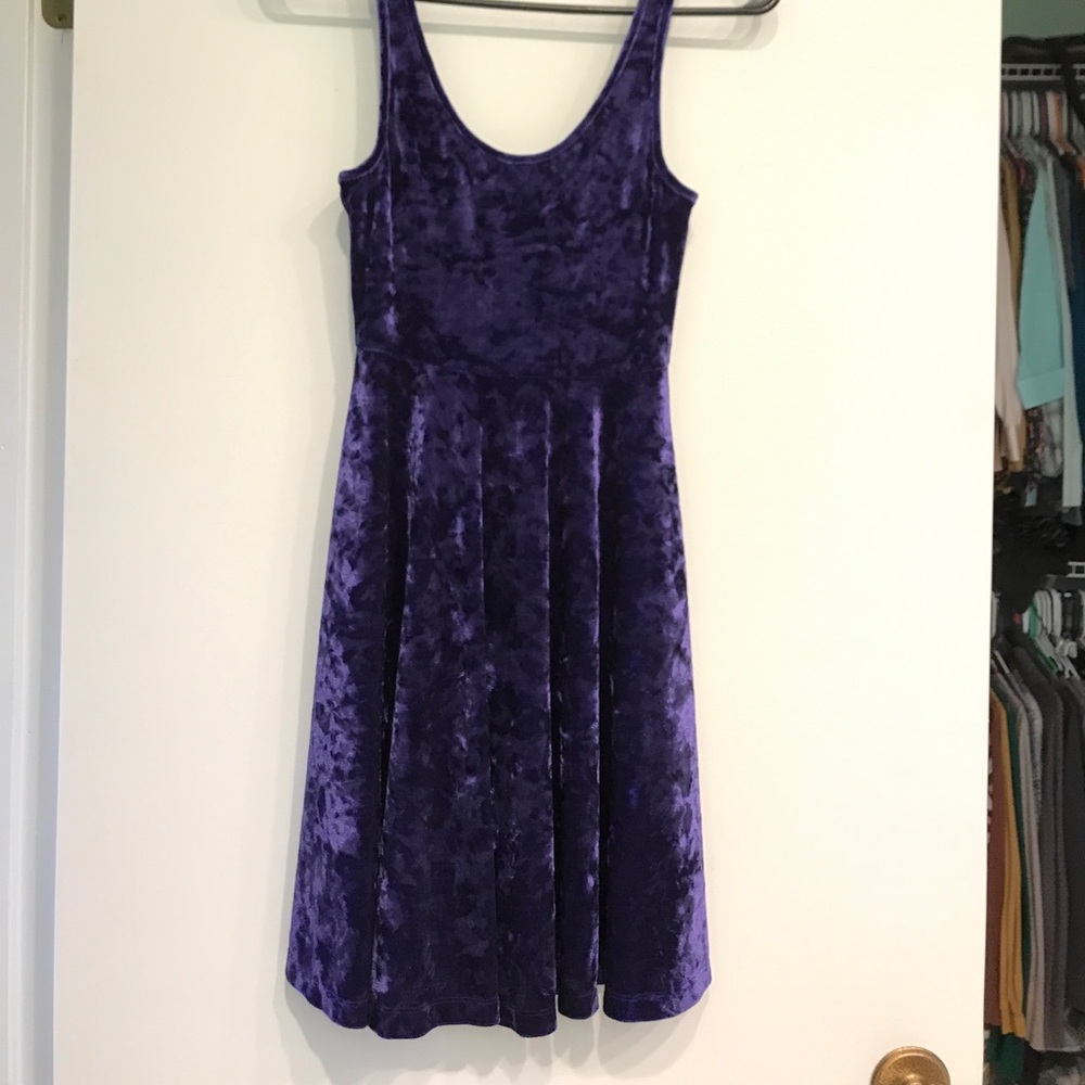 Nollie Purple Velvet Dress