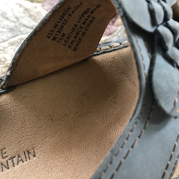 Blue slip on sandals - Picture 2 of 3