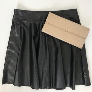 Forever 21 Black Faux Leather Skirt