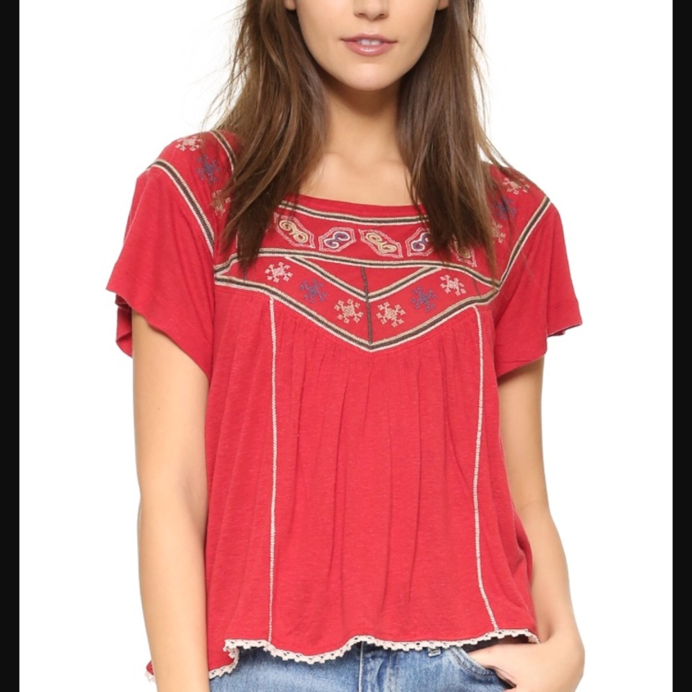 Free People Red Top