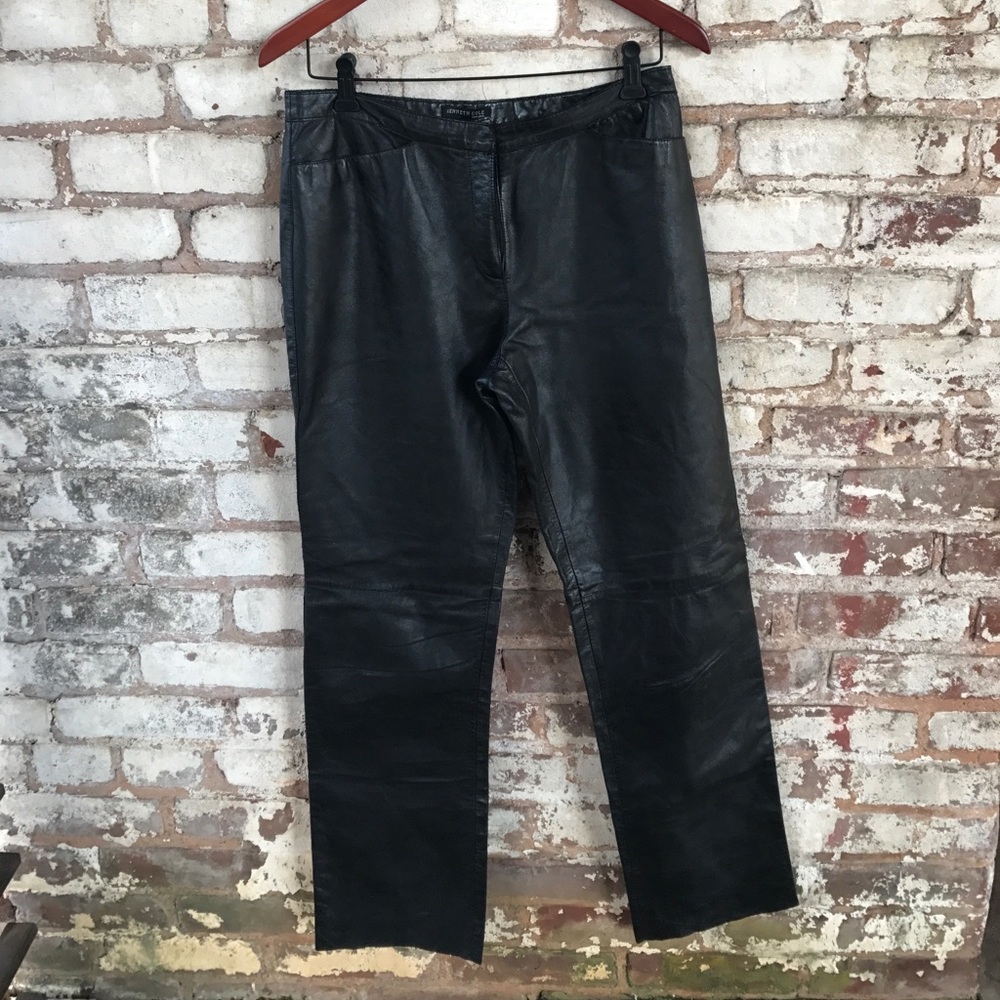 Leather jeans
