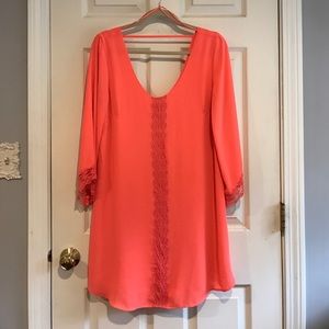 ASTR lace trim shift dress