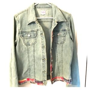 Molly B Madras Trim Jean Jacket *Like New!*