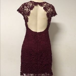 Lace burgundy dress