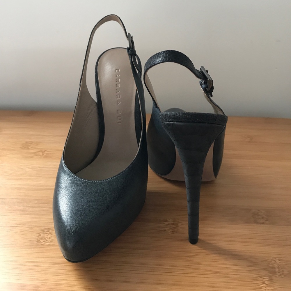 Barbara Bui midnight slingbacks
