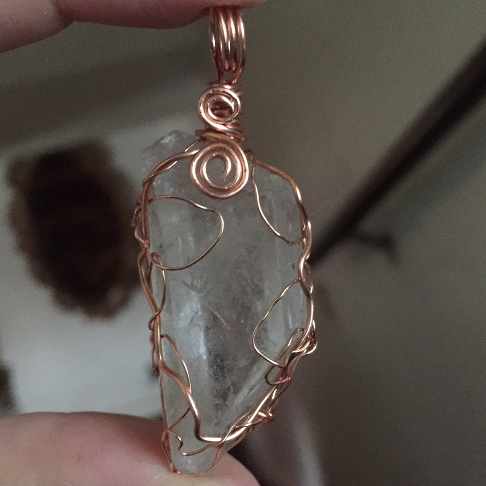 Pointed Quartz Crystal Pendant