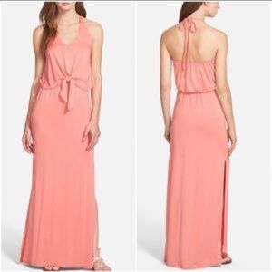 Ella Moss Coral Maxi with Braided Halter