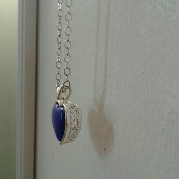 Blue Heart Necklace - Picture 2 of 3