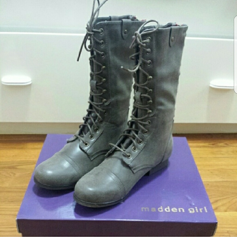 NEW Madden Girl Galeria Combat Boots