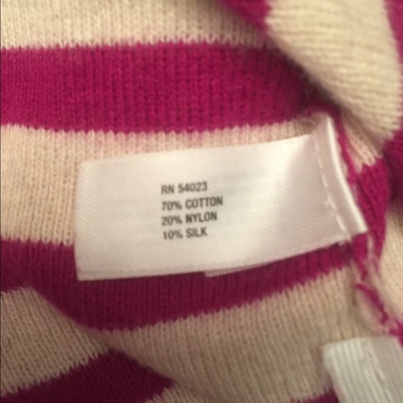 Magenta and cream stripe sweater - Picture 4 of 4