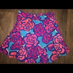 Girl's Lilly Pulitzer Floral  Skirt Size Xs (2-3)