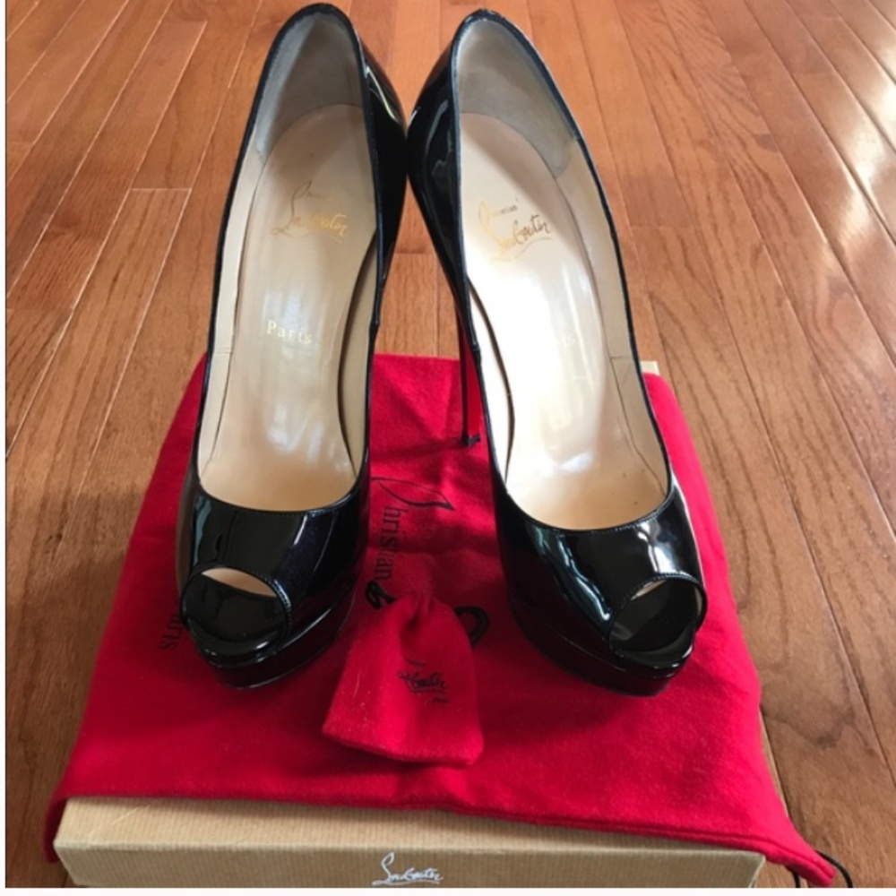 Beautiful Christian Louboutin Lady Peep Heels