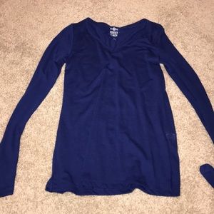 Blue v neck
