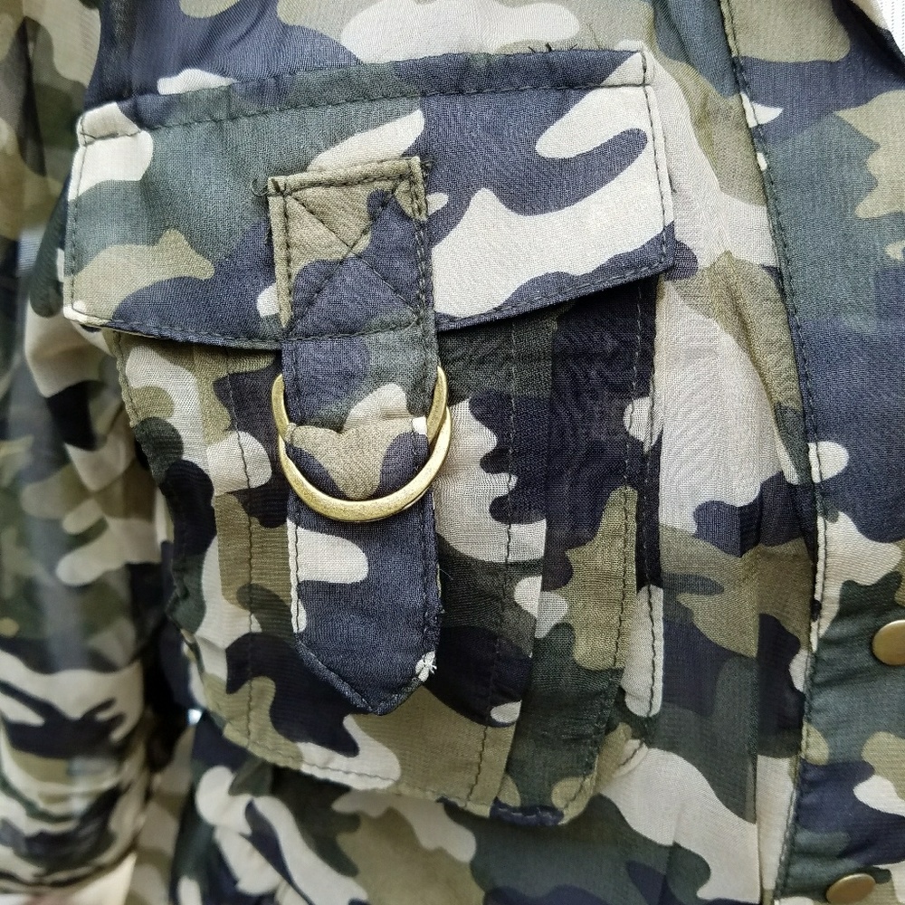Buy2 Get 1 FREE!!⭐️ Trendy Sheer Camouflage Blouse - Picture 4 of 7