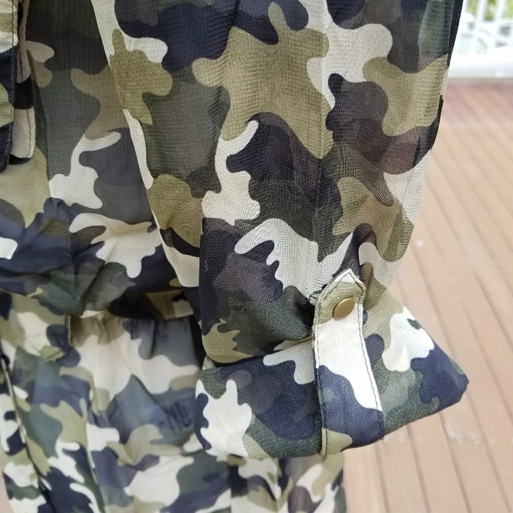 Buy2 Get 1 FREE!!⭐️ Trendy Sheer Camouflage Blouse - Picture 7 of 7