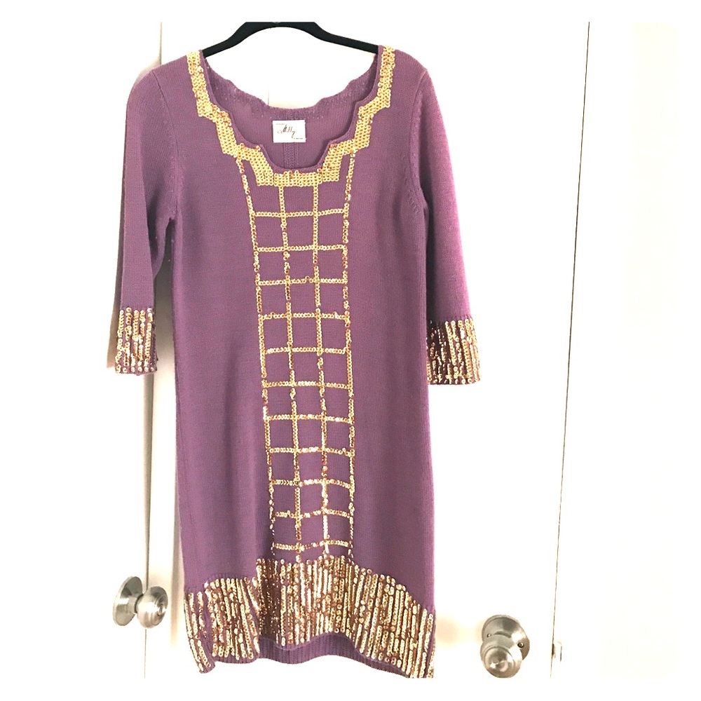 Milly sequin sweater dress