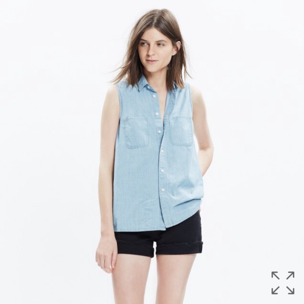 LAST CALL! Madewell sleeveless chambray shirt