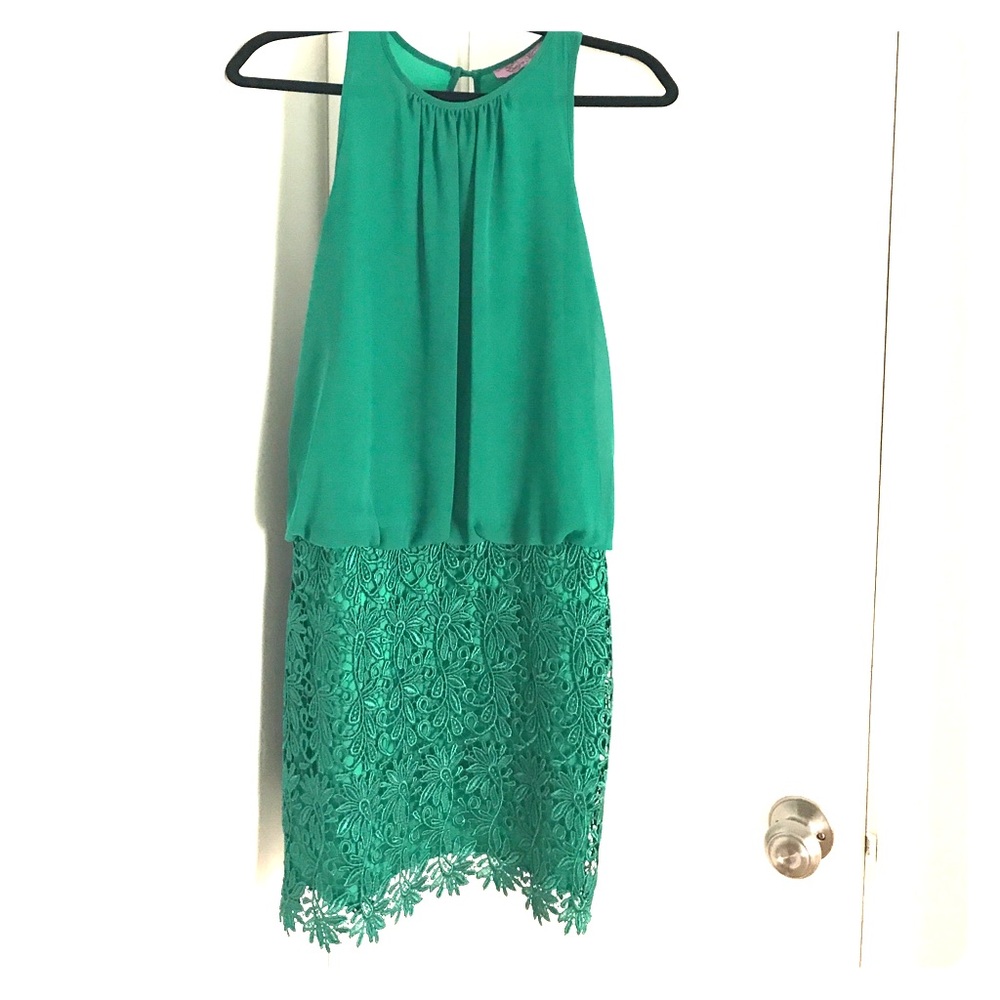 Emerald green cocktail dress