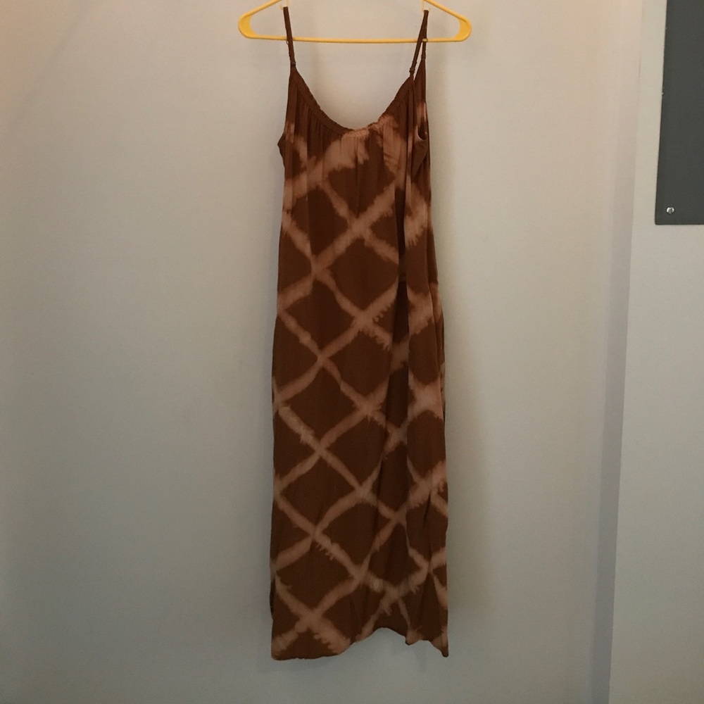 Anthropologie Terra-cotta slip dress