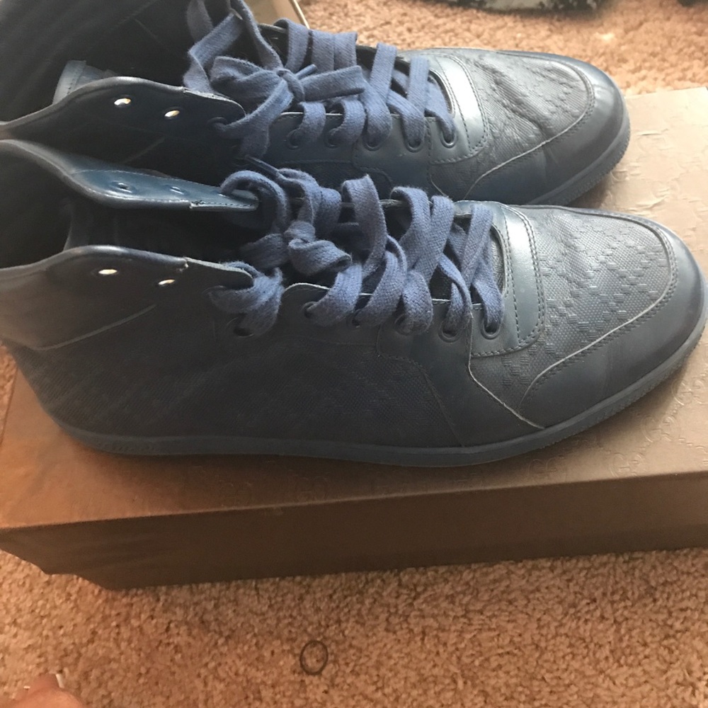 Blue Gucci sneakers