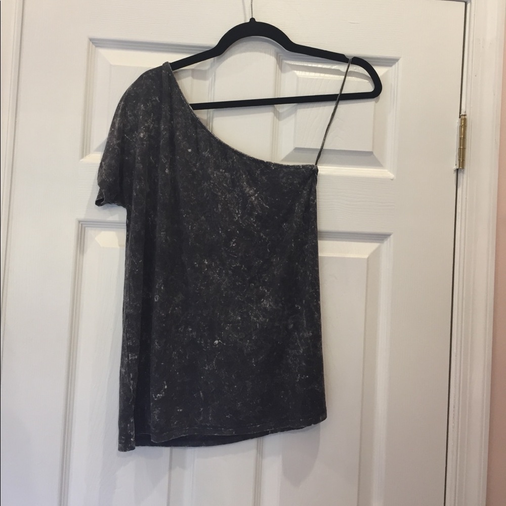 Gray one shoulder t-shirt, never worn!