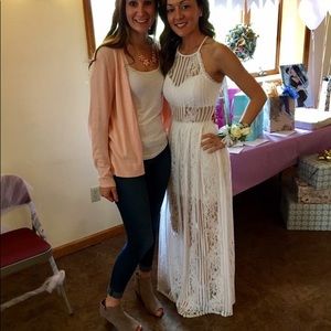 Bebe XS white maxi dress