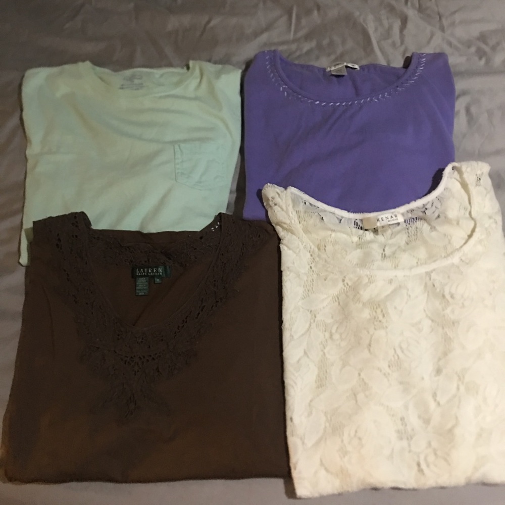 Bundle of 4 short sleeve shirts.  Size 1X