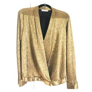 Long sleeve gold top