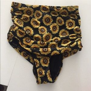 High waisted sun flower bottoms.