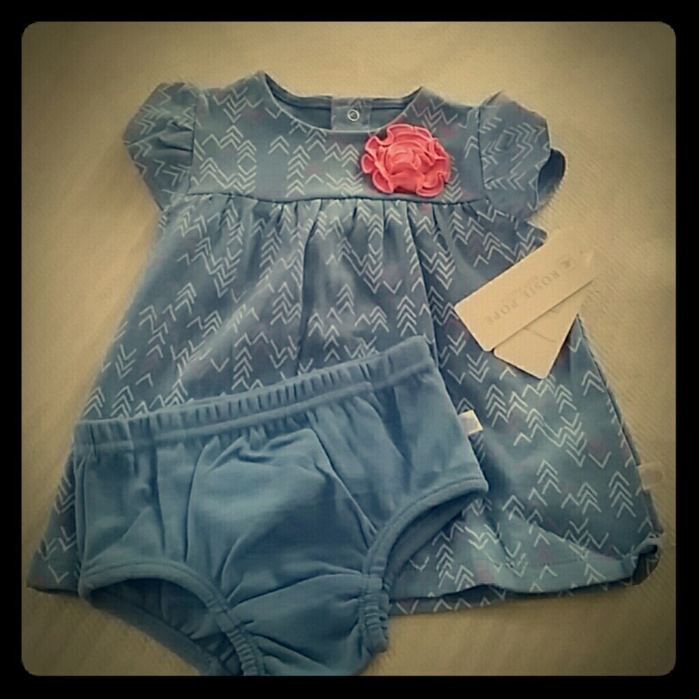 NWT Rosie Pope Baby Dress and Diaper Cover