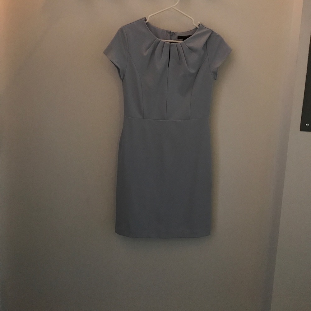 Powder blue cap sleeve dress