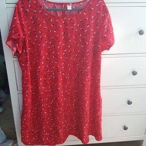 Old navy pretty red floral dress