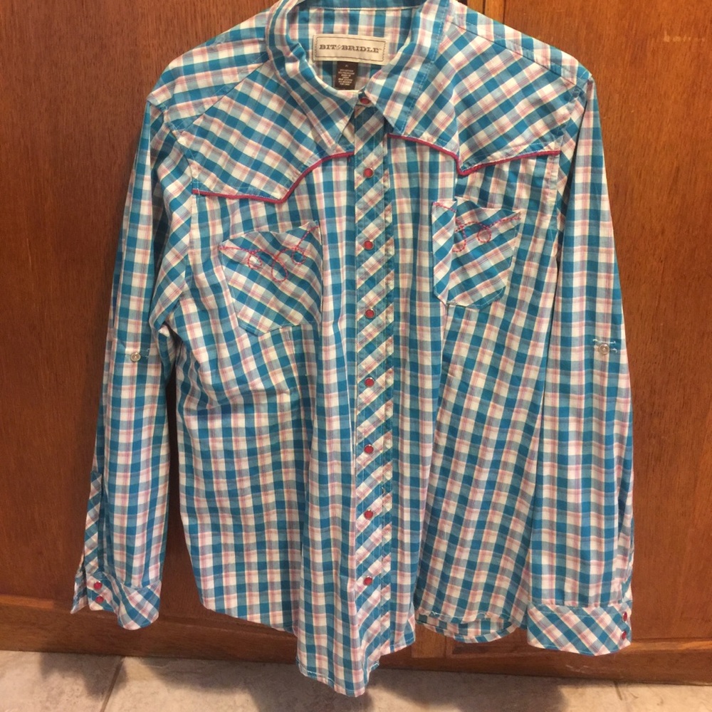 Pearl snap Western shirt