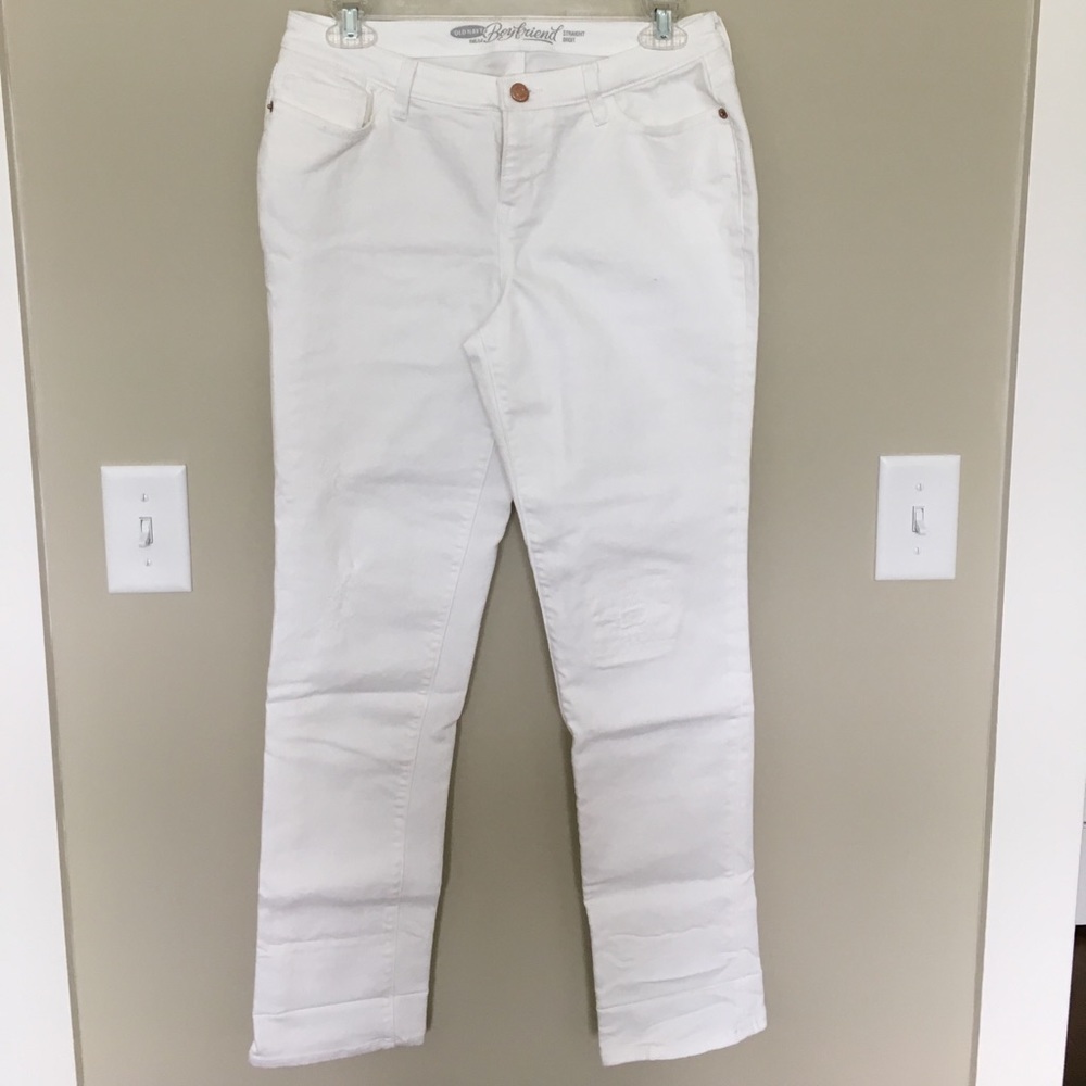 Old Navy The Boyfriend Style White Denim Jeans