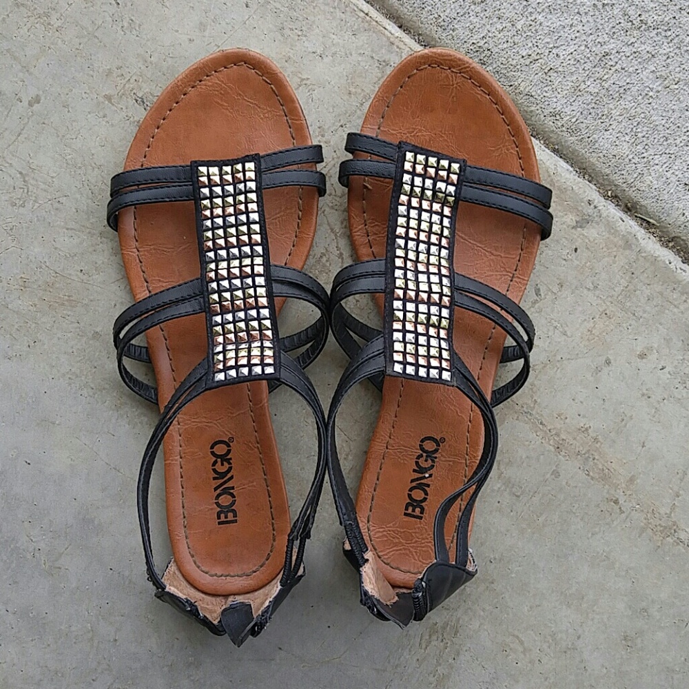 Studded gladiator sandals