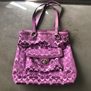 Pink coach purse. Some stains on inside