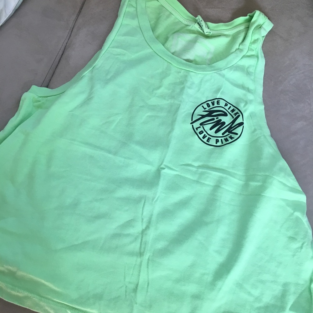 PINK Green tank top