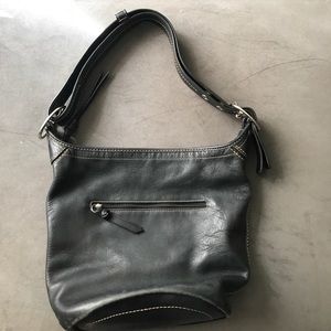 Black coach purse. Minor stains on inside