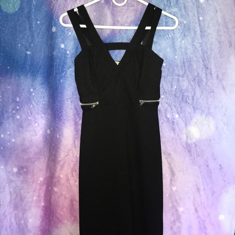 Sexy cut out zipper dress