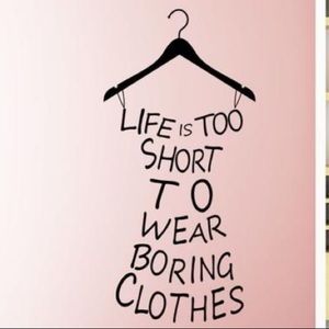 Women's, children's and men's clothes.