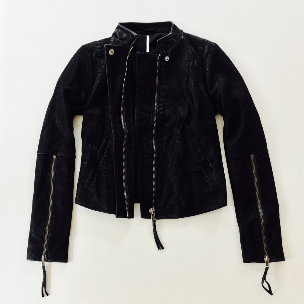 SOLD Free People Cool & Clean Vegan Moto Jacket - Picture 2 of 4