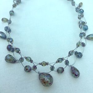 Vintage sparkly necklace and earrings set!